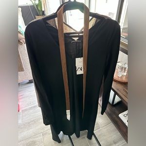 ZARA BLACK DRESS S NEW WITH TAGS